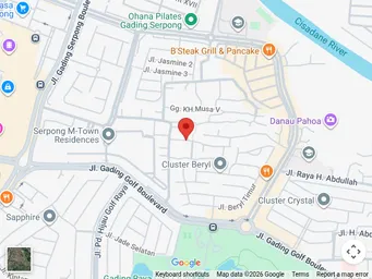 Peta lokasi KostHP di Gading Serpong, Tangerang